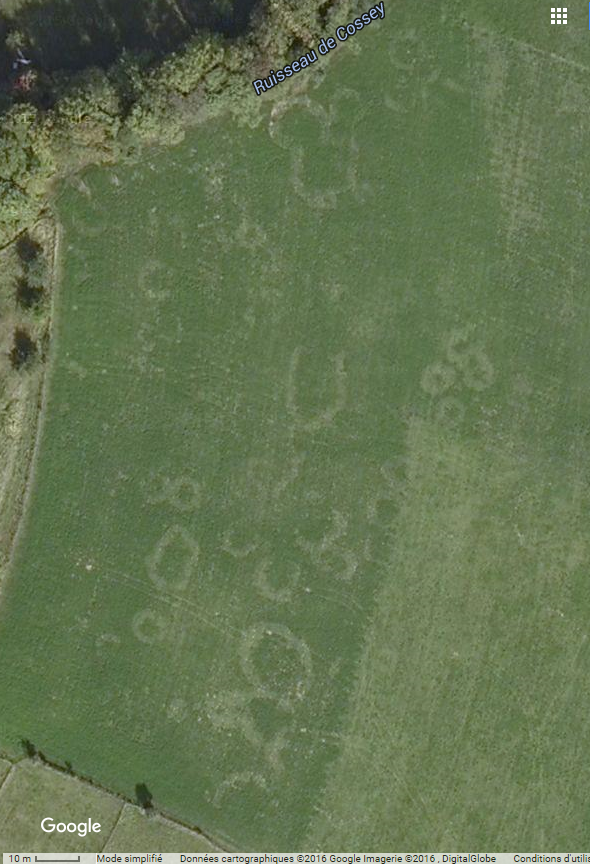 Photo satellite d’une partie du site